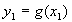 y1=g(x1)